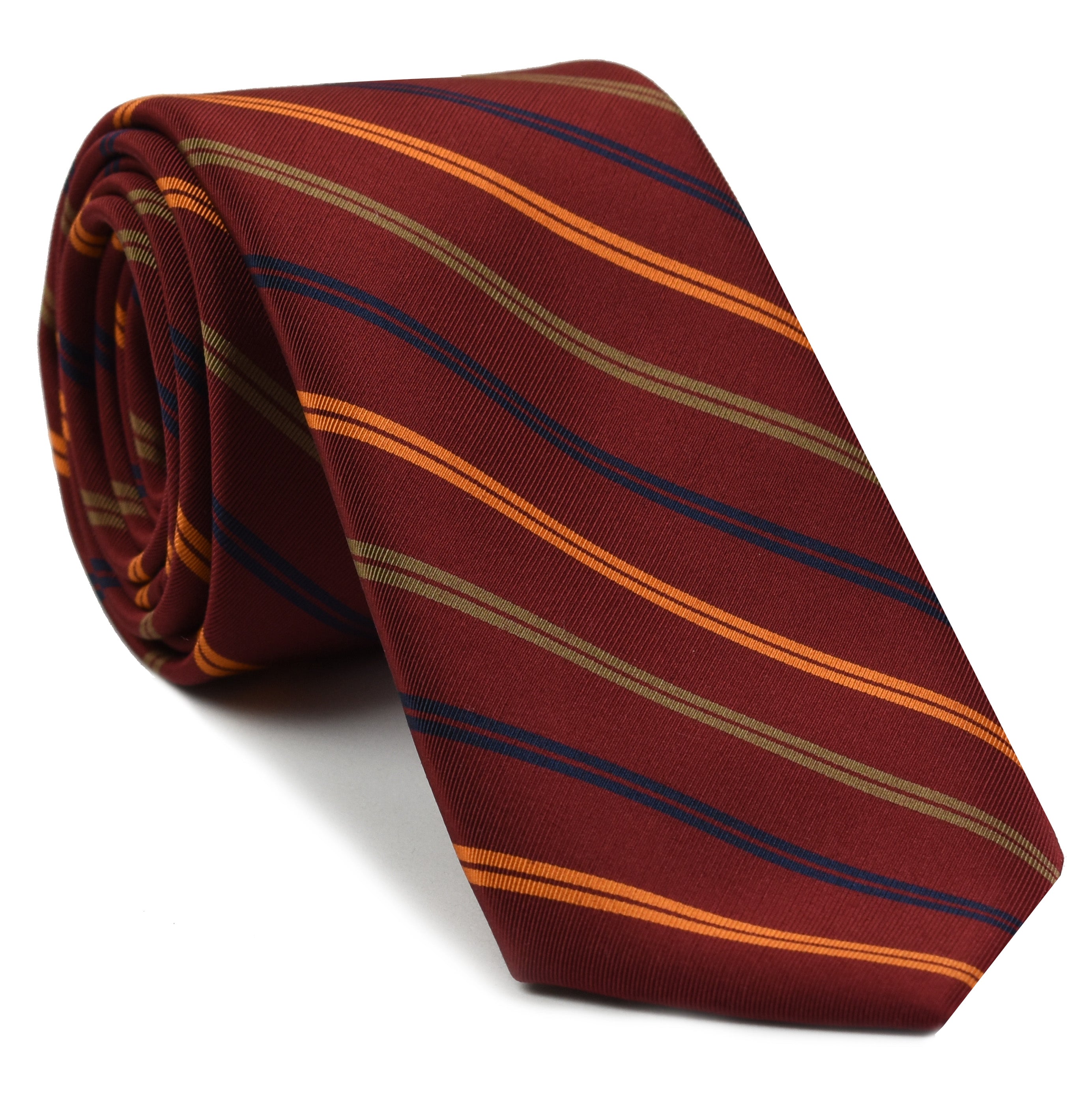 小物 Atkinsons SutherlandHighlanders Tie Atkinsons Irish Poplin Necktie - Regimental Stripe - Argyll