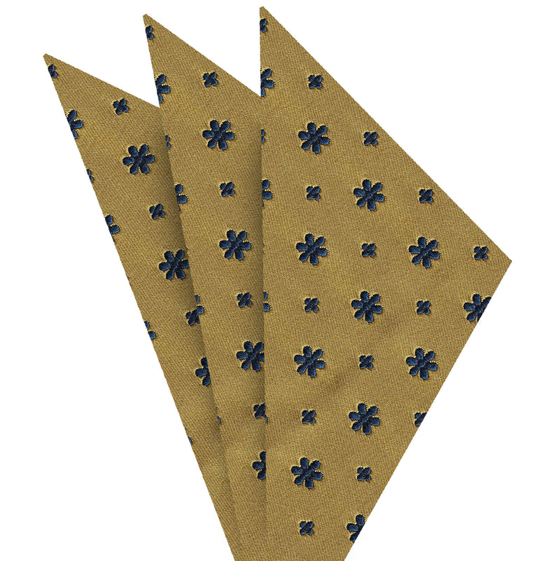 플라워 패턴 실크 포켓 스퀘어