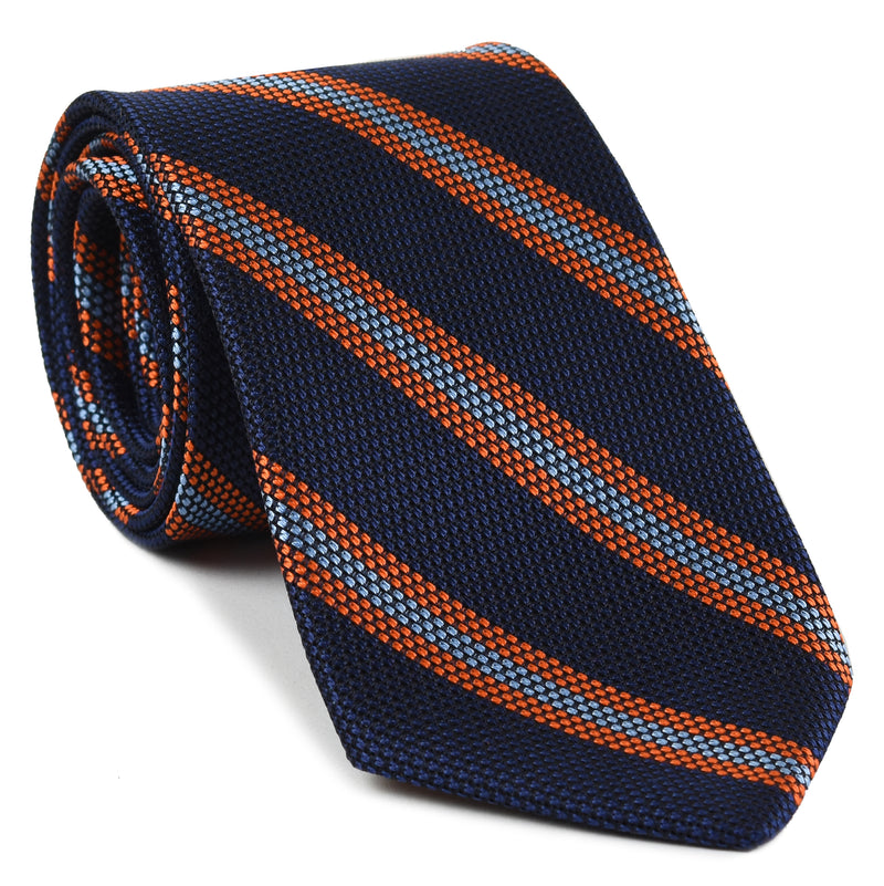 グレナディン フィナ 3本ストライプ シルクネクタイ