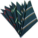 그레나딘 그로사 스트라이프 실크 포켓 스퀘어