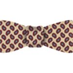 茜染めシルクの蝶ネクタイ