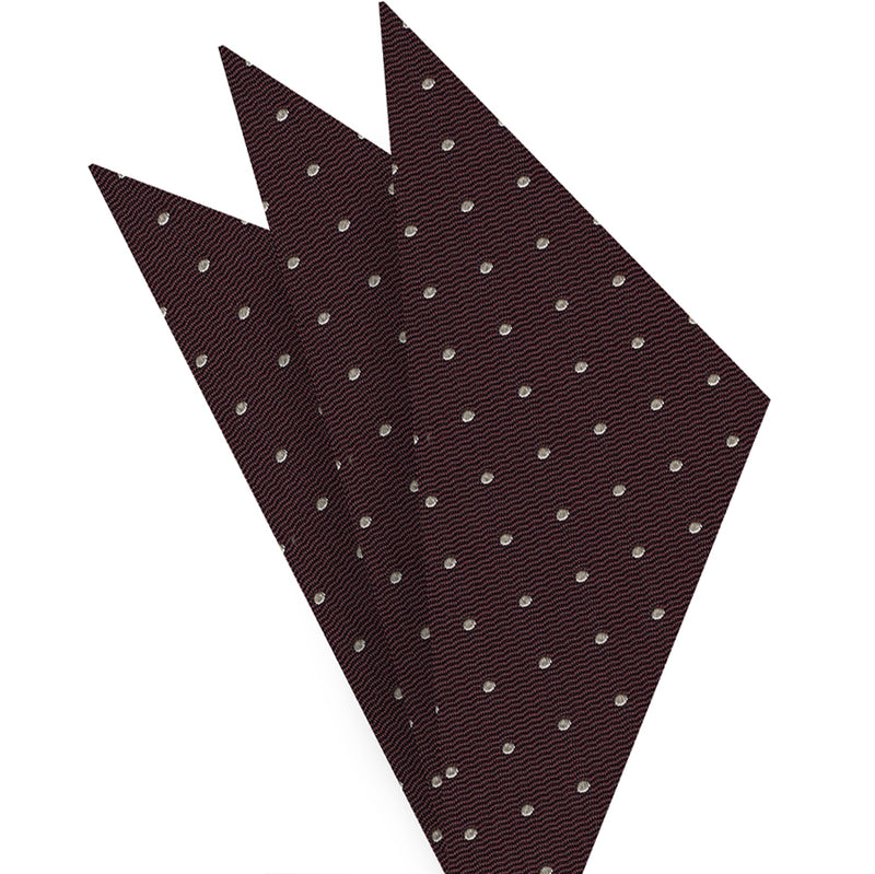 핀 도트 실크 포켓 스퀘어