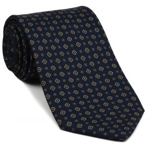 マクルスフィールドのプリント柄シルクネクタイ