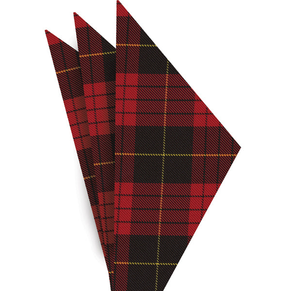 타탄 실크 포켓 스퀘어