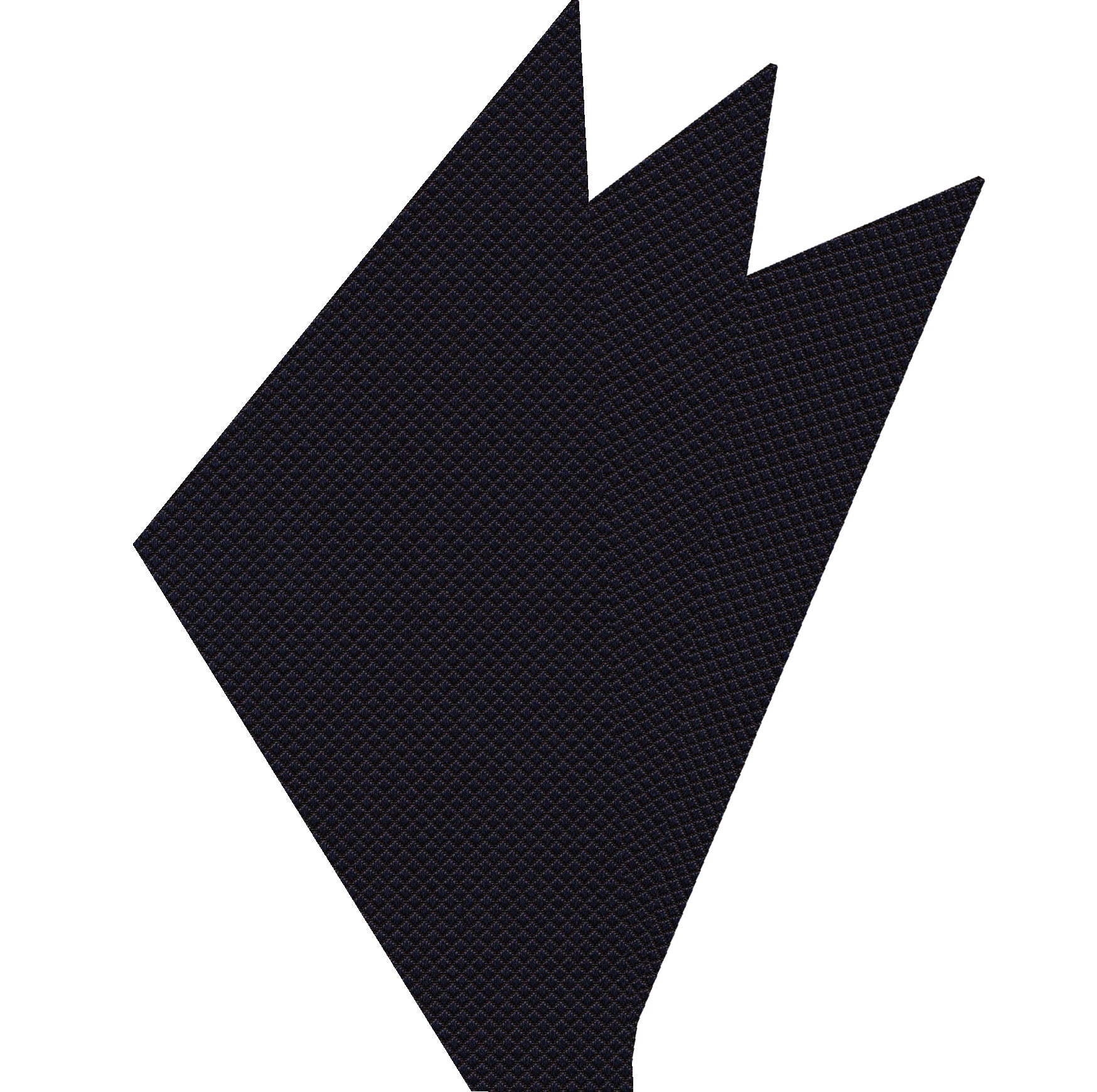 미드나잇 블루 다이아몬드 위브 실크 포켓 스퀘어 #DP-2