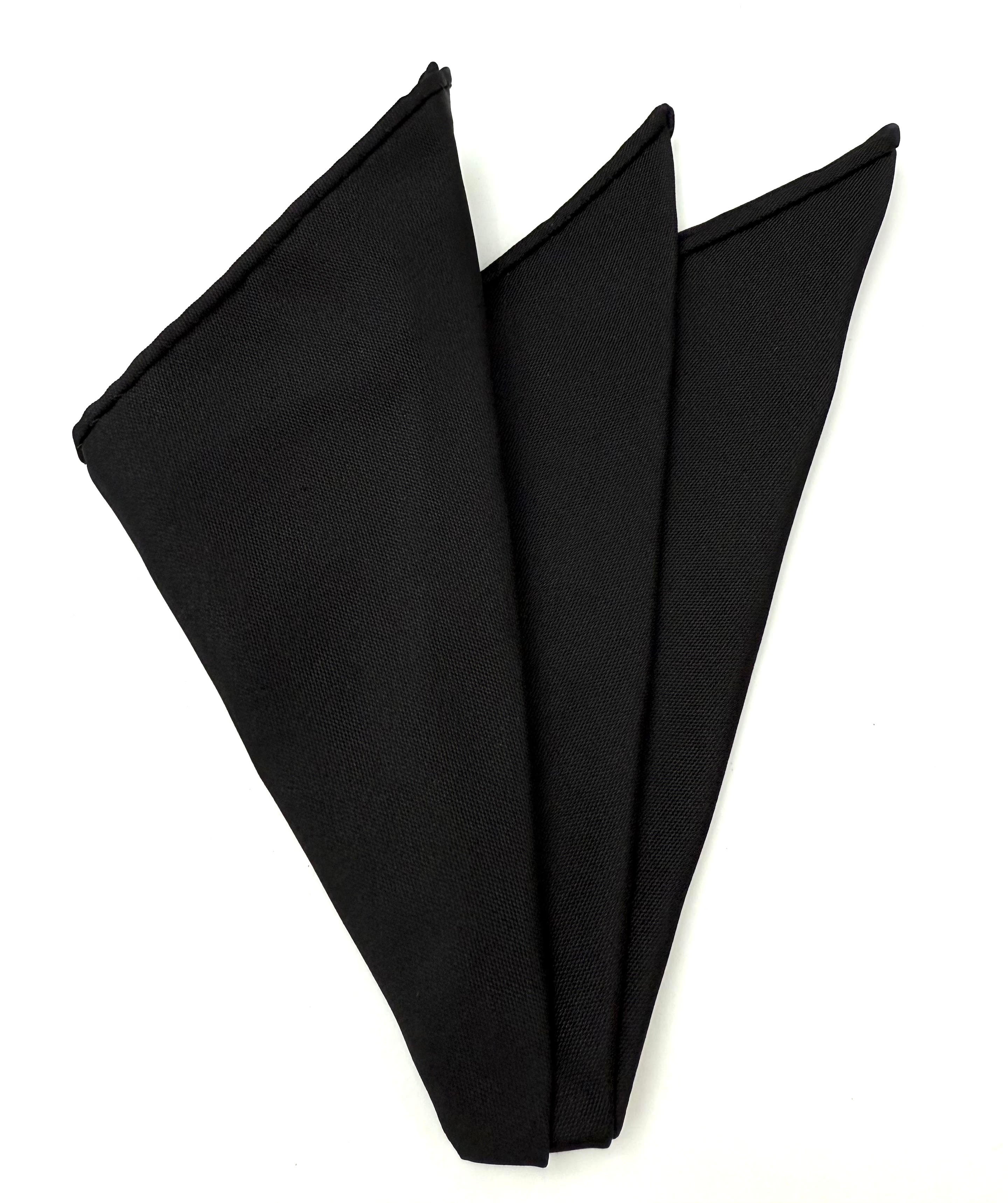 블랙 바라시아 실크 포켓 스퀘어 BAP-6