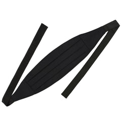 Classic Cummerbund with Black Grosgrain Silk and Black Thai Silk ribbon GGRCB-8