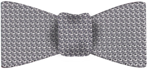 チャコールグレー/シルバー グレナディン・グロッサ シルク蝶ネクタイ #GGBT-21