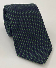 Bottle Green on Midnight Blue Grenadine Pin Dot Silk Tie GGPDT-5