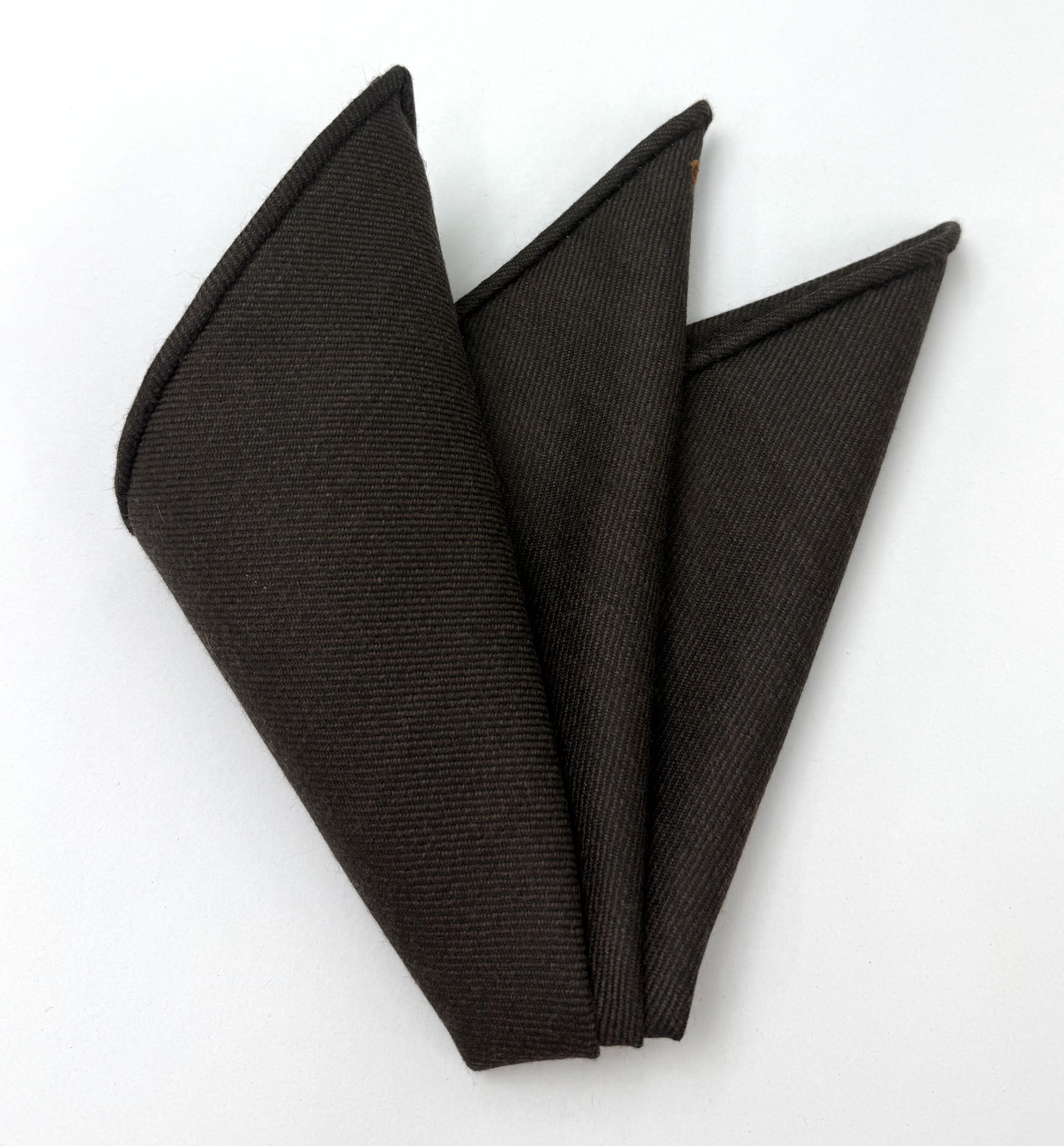 다크 초콜릿 울/실크 포켓 스퀘어 GWSP-12