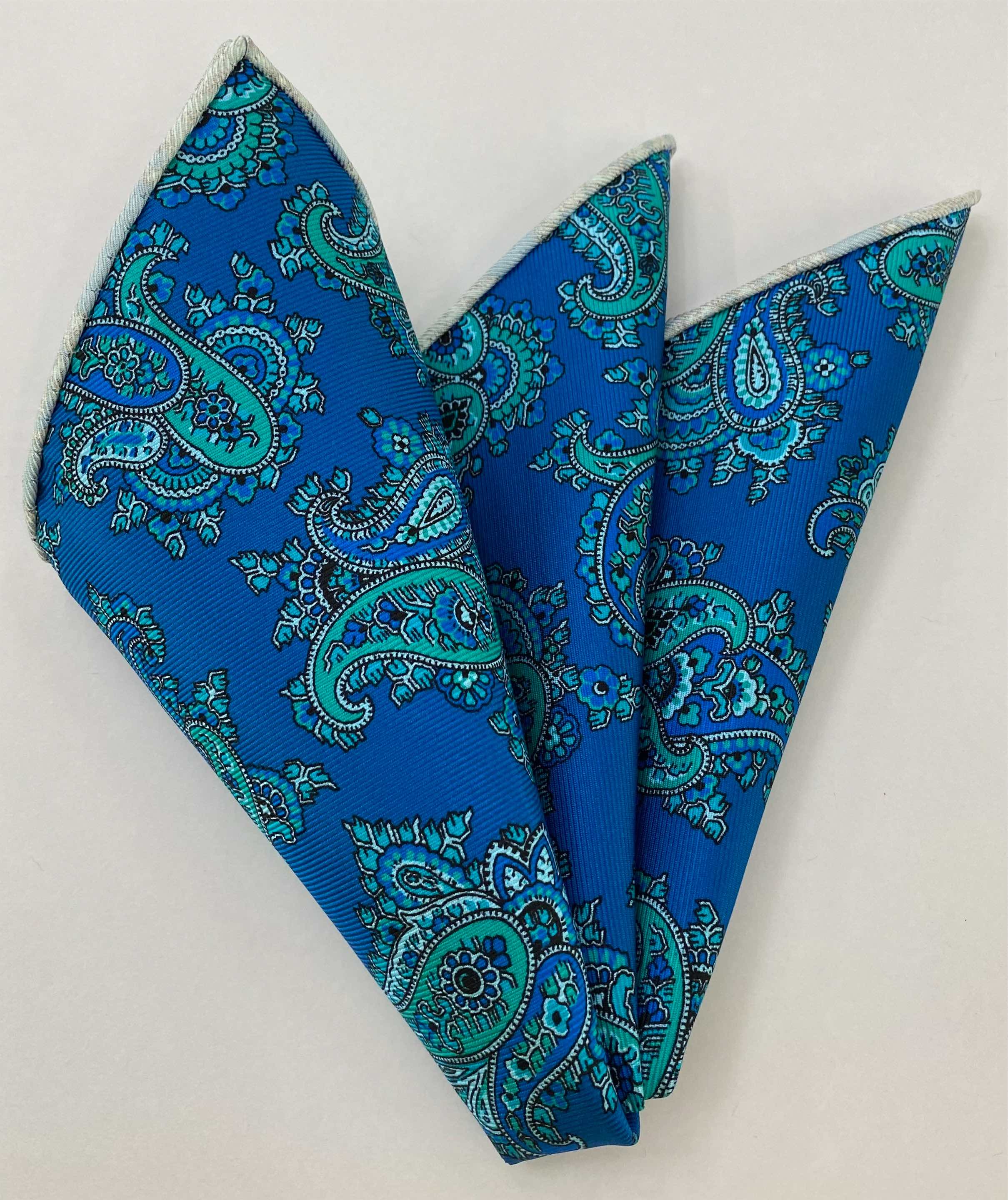 マクルズフィールド プリントシルク ポケットスクエア MCP-694