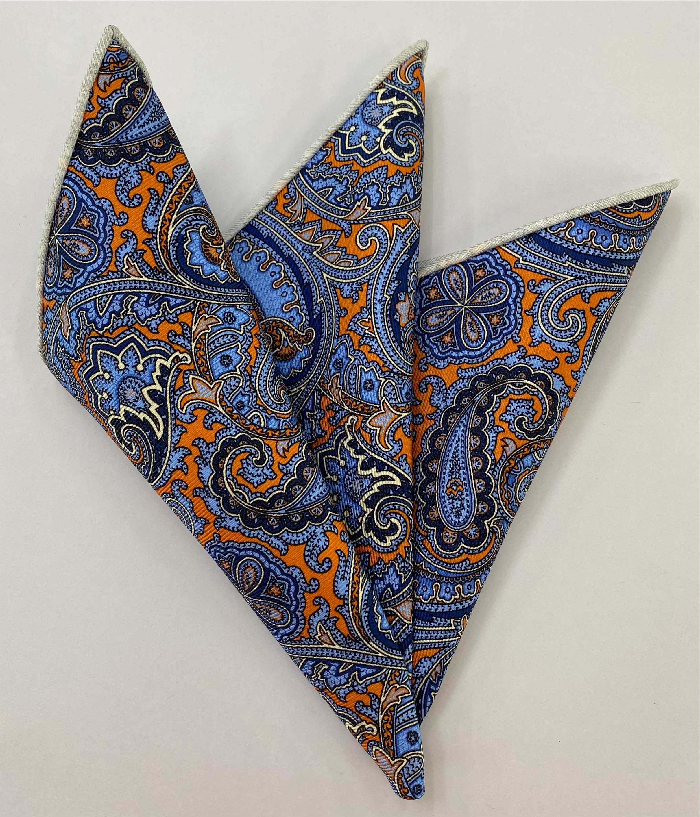 マクルズフィールド プリントシルク ポケットスクエア MCP-704