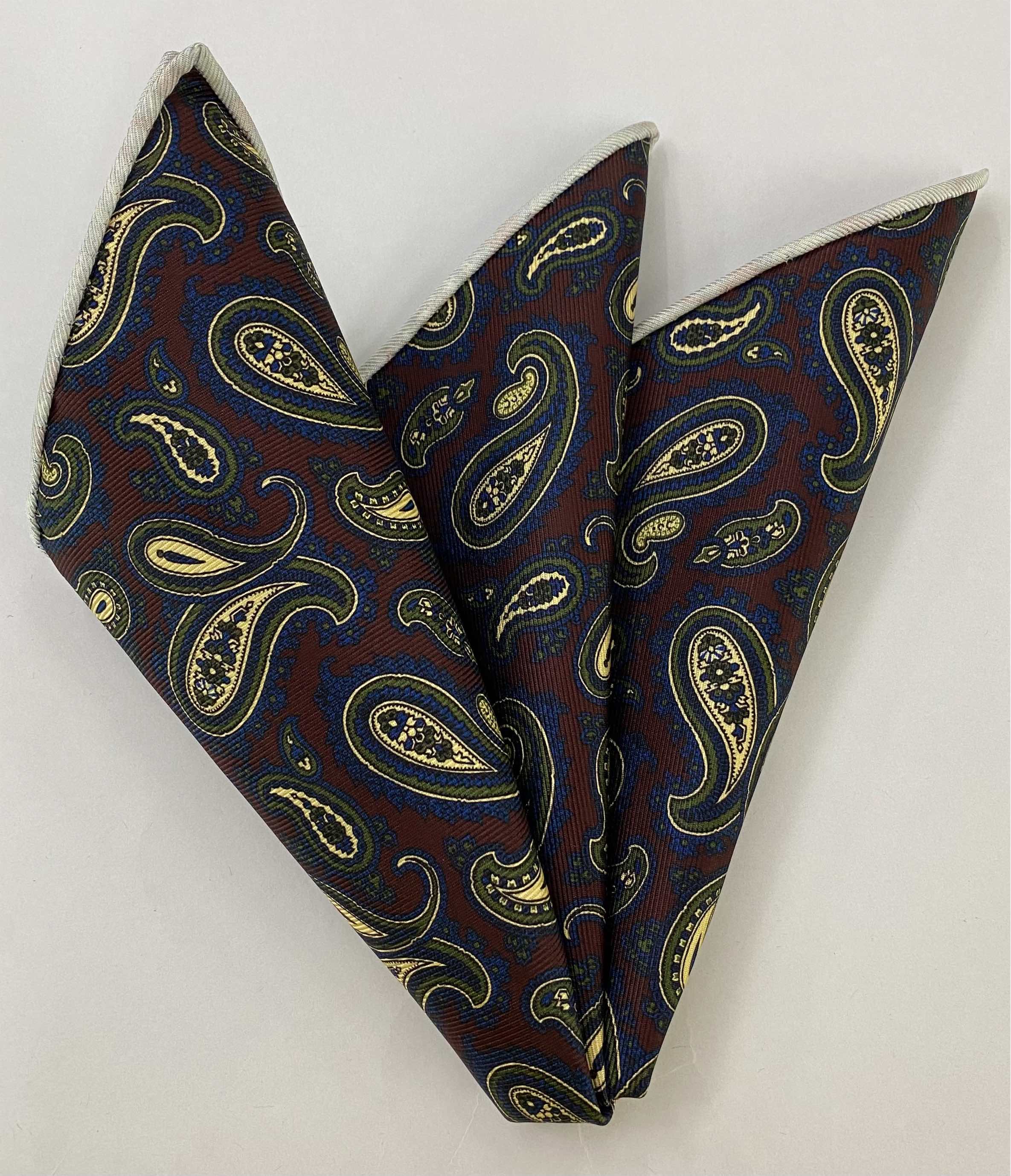 マクルズフィールド プリントシルク ポケットスクエア MCP-724