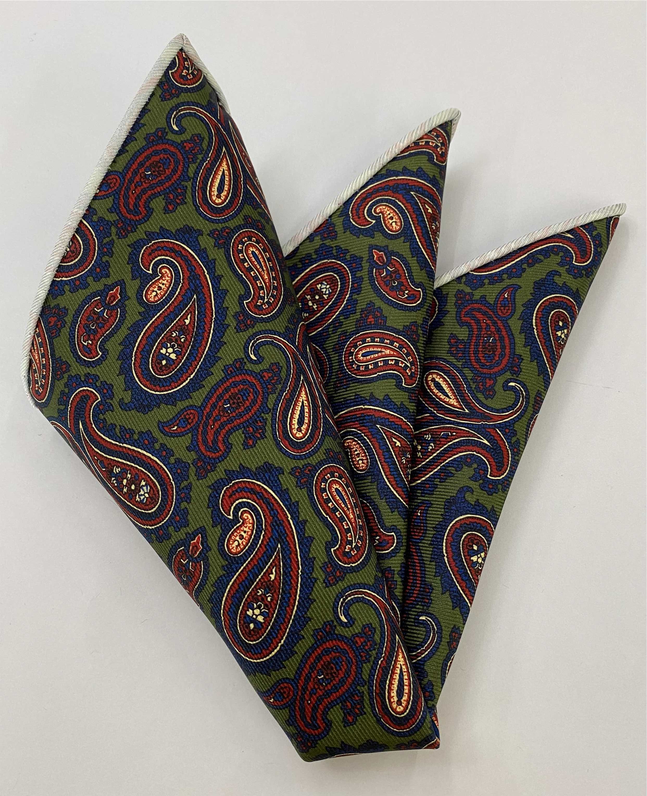 マクルズフィールド プリントシルク ポケットスクエア MCP-726