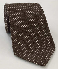 Macclesfield Print Pin Dot Silk Tie MCPDT-38