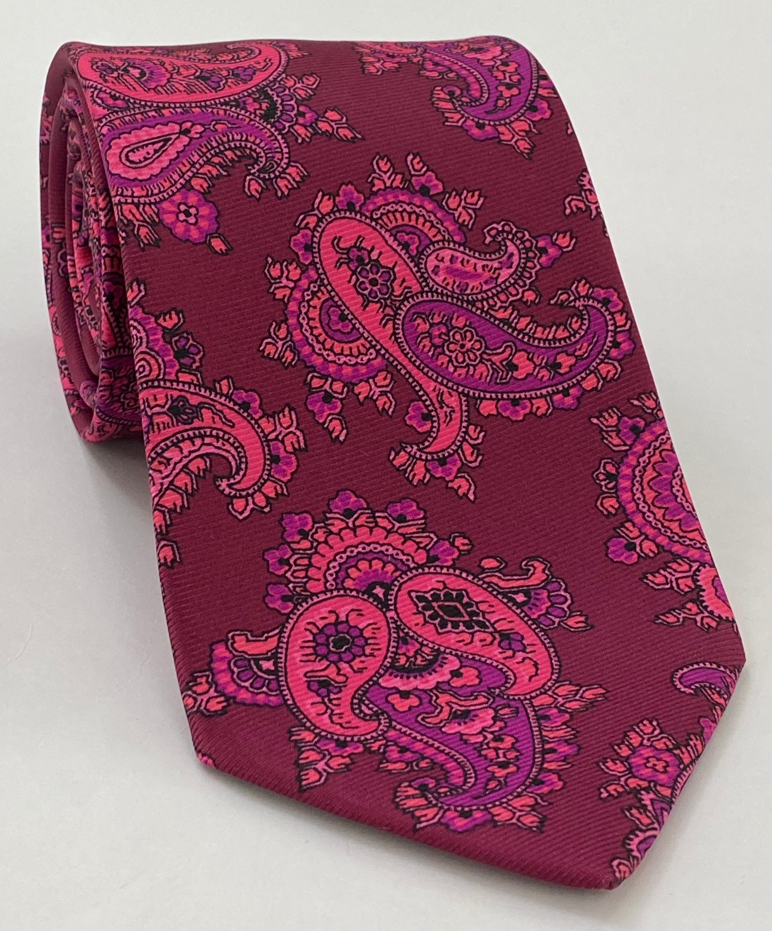 맥클스필드 모던 마더 프린트 실크 타이 MMPT-15