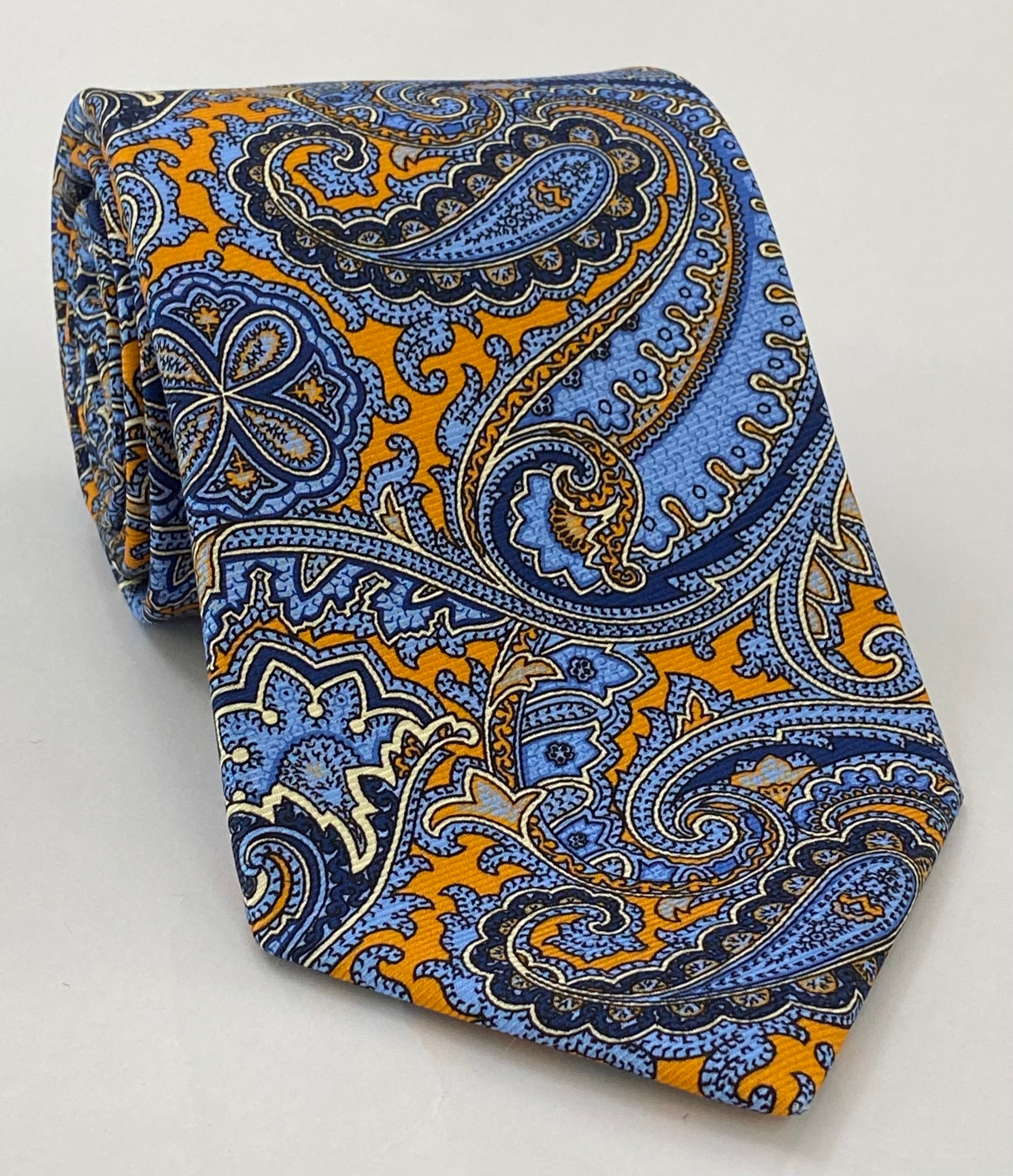 맥클레스필드 모던 마더 프린트 실크 타이 MMPT-20