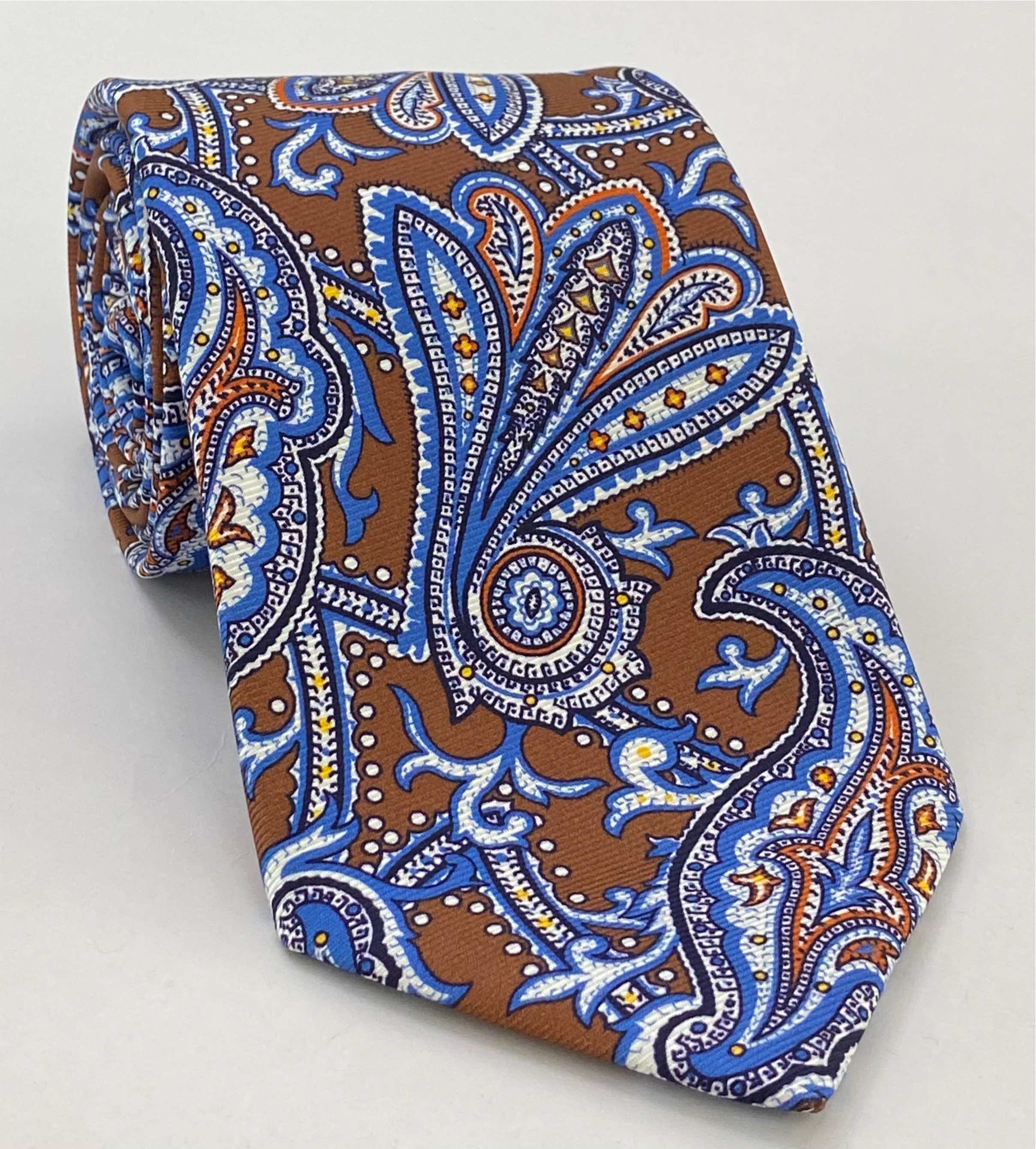 맥클스필드 모던 마더 프린트 실크 타이 MMPT-25