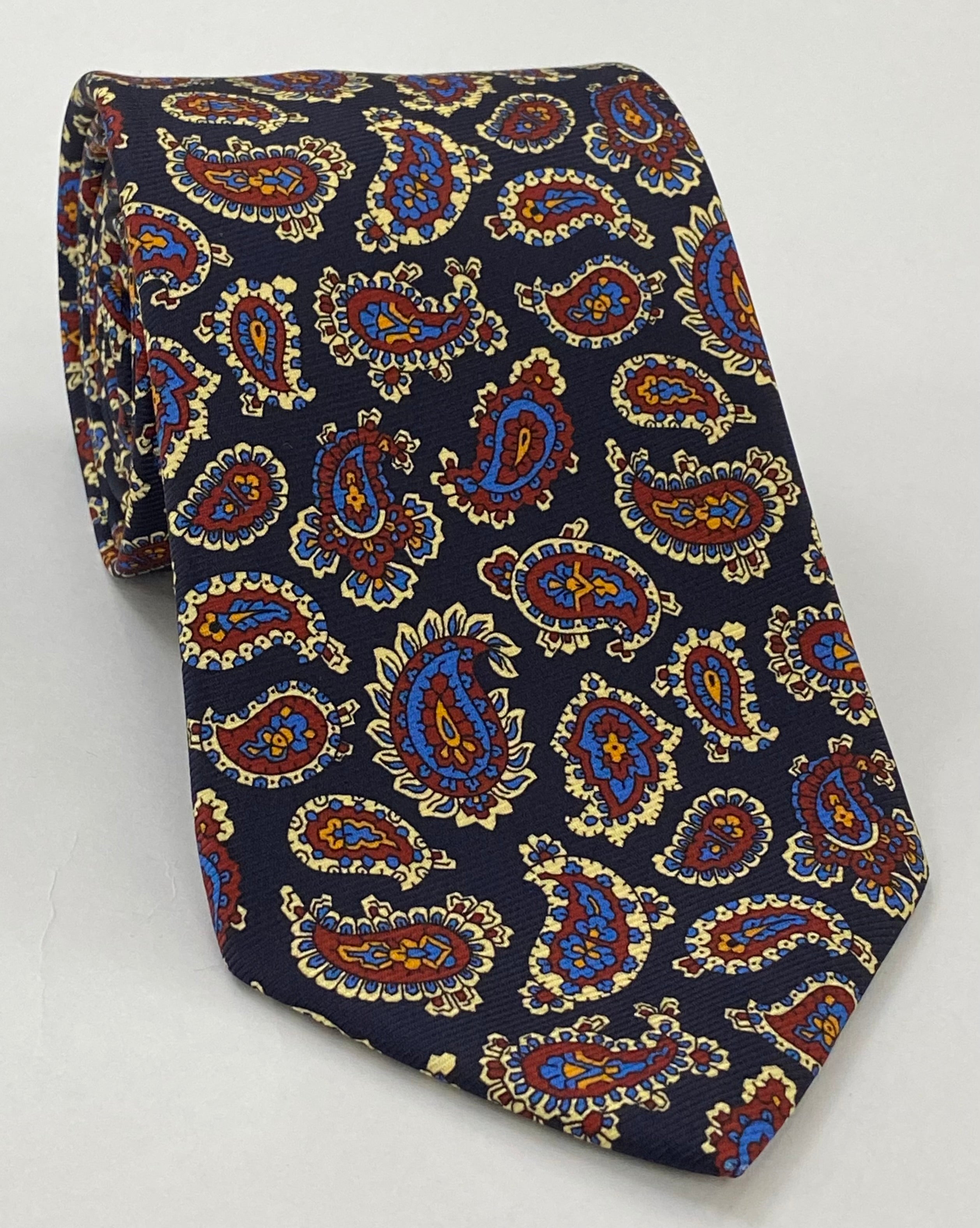 맥클즈필드 모던 마더 프린트 실크 타이 MMPT-33