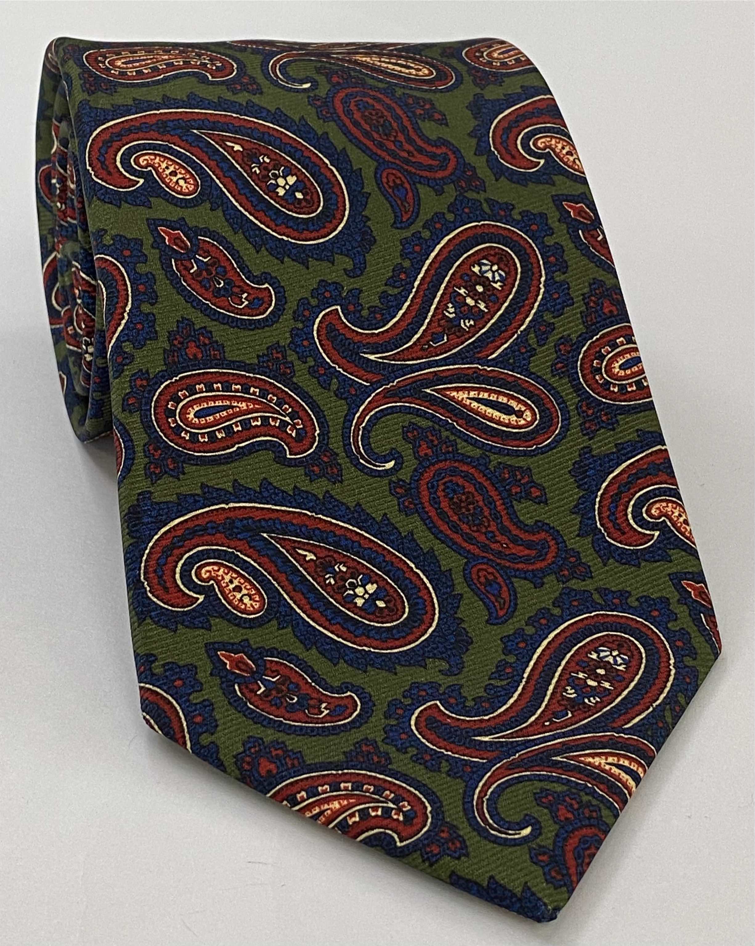 맥클즈필드 모던 마더 프린트 실크 타이 MMPT-46