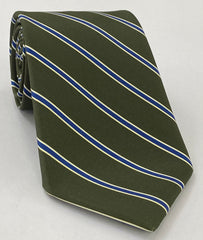 Modern Madder Print Stripe Silk Tie MMST-14