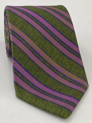 Modern Madder Print Stripe Silk Tie MMST-7