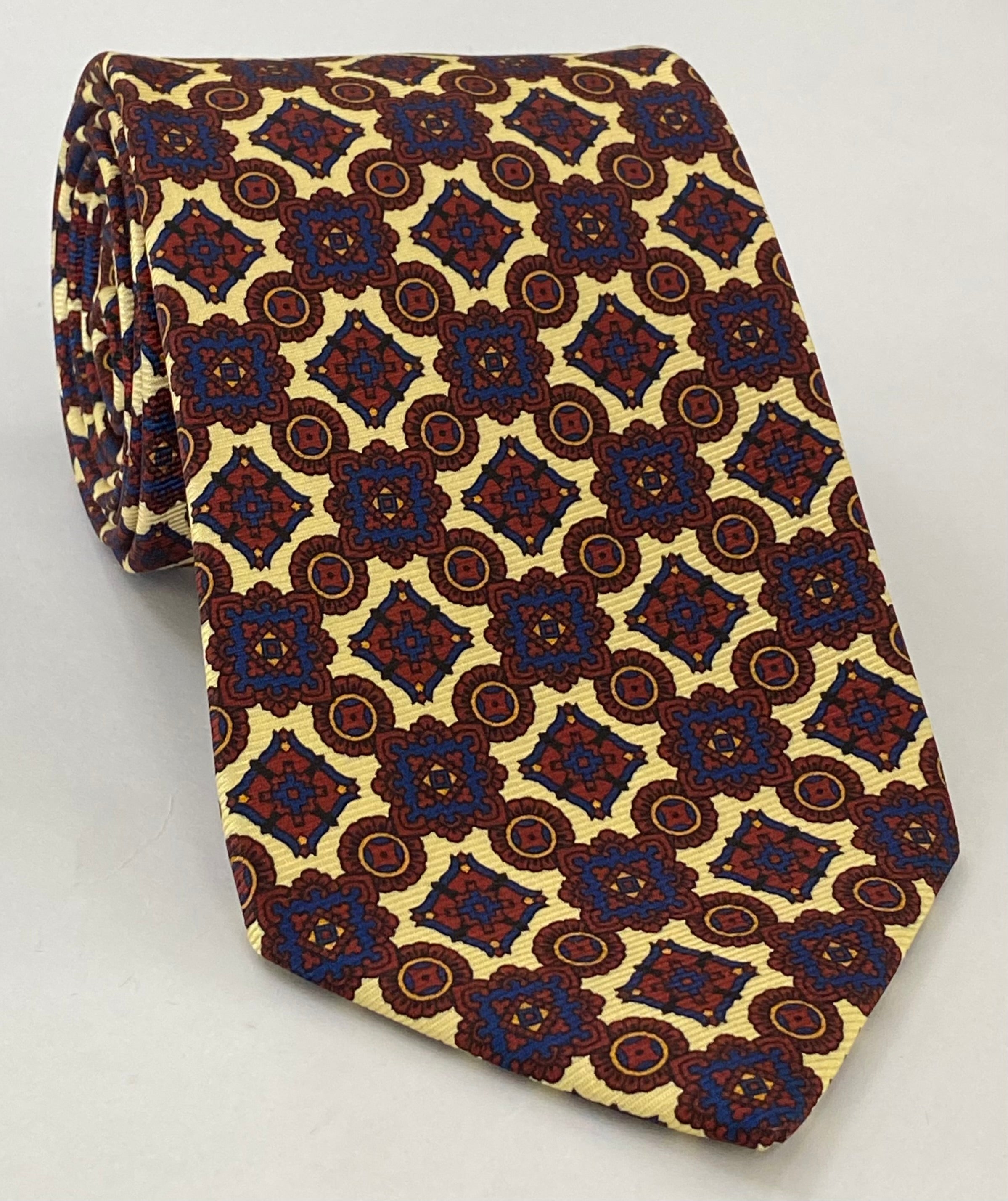 맥클스필드 모던 마더 프린트 실크 타이 MMPT-41