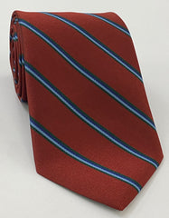 럭비언 골프 - 올드 보이 실크 타이 OBT-22 - 네이비 블루, 파우더 블루 & 포레스트 그린