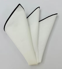 Carlo Riva - Natural White Linen Arsenal Linen/Cotton Pocket Square 30