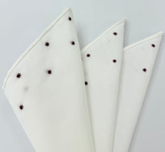 Carlo Riva - Natural White Linen Arsenal Linen/Cotton Pocket Square 30