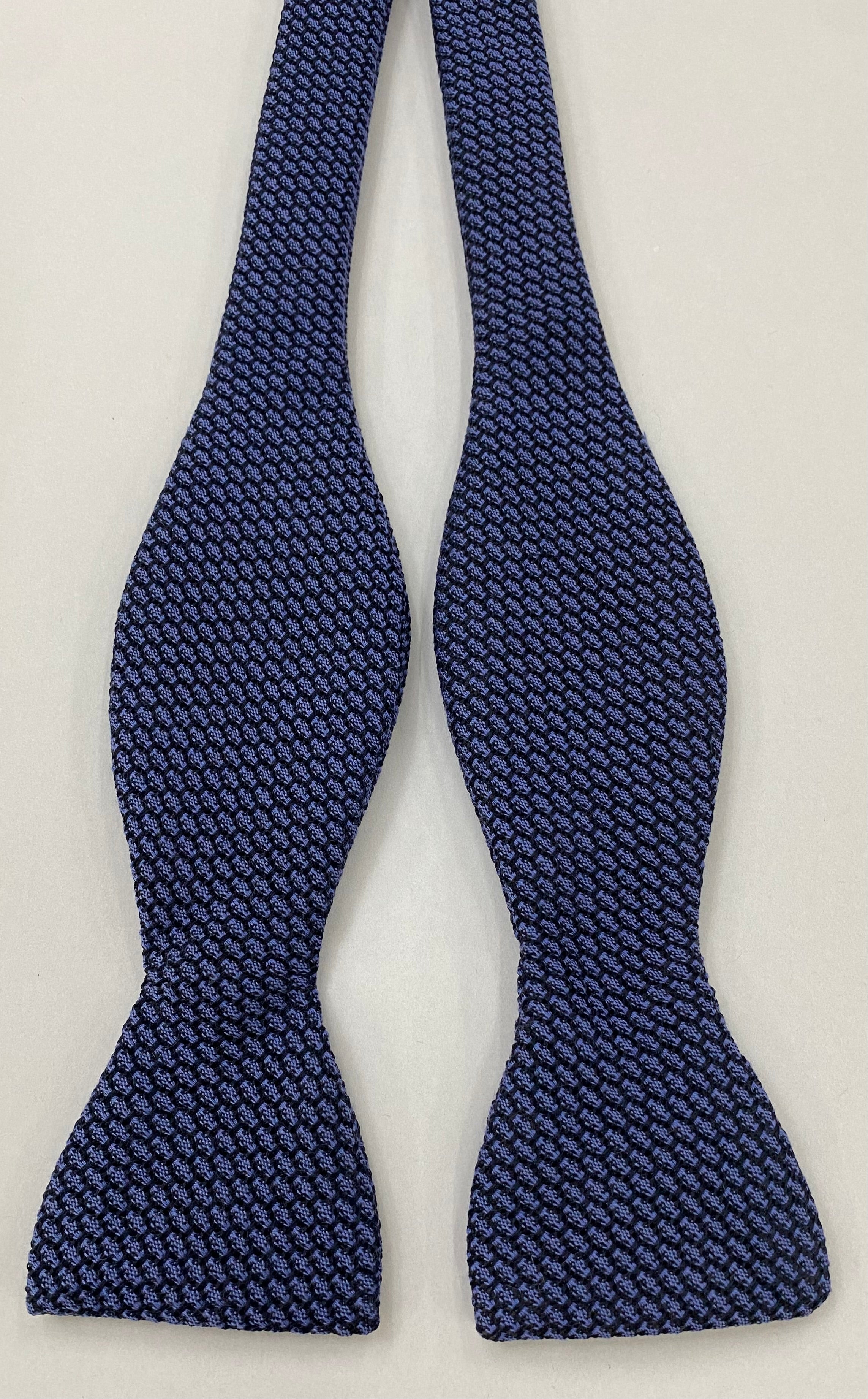 ライトラベンダー&ミッドナイトブルー カシミヤ/シルク グレナディン・グロッサ シルク蝶ネクタイ SCGGBT-11