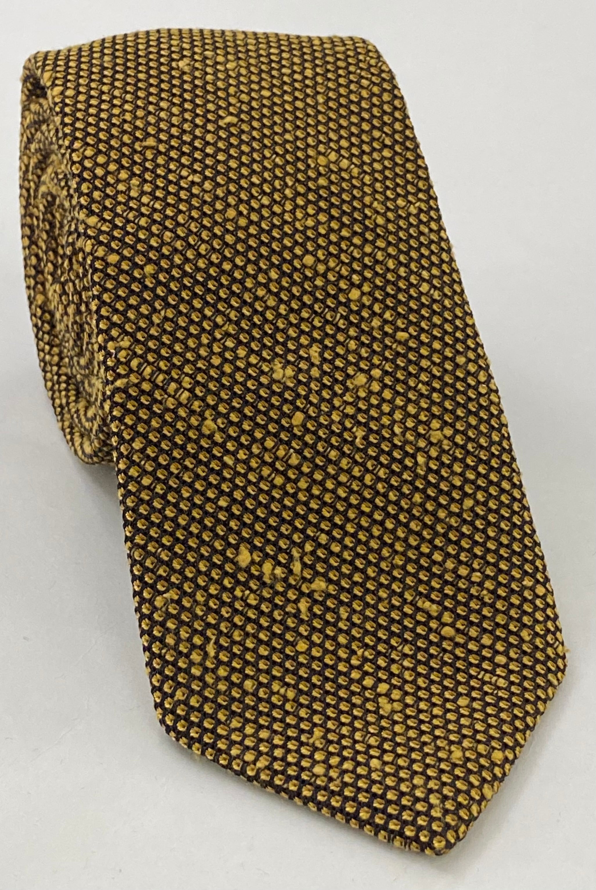 イエローゴールド シャンタン グレナディン ファインシルク ネクタイ SHFT-15