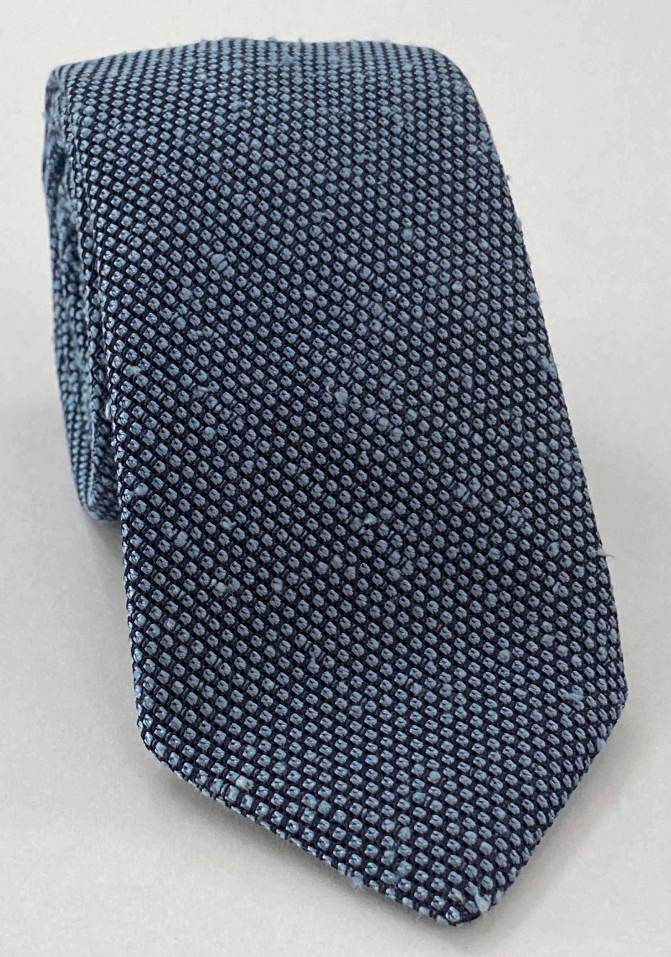 パウダーブルー シャンタン グレナディン ファイナシルク ネクタイ SHFT-5