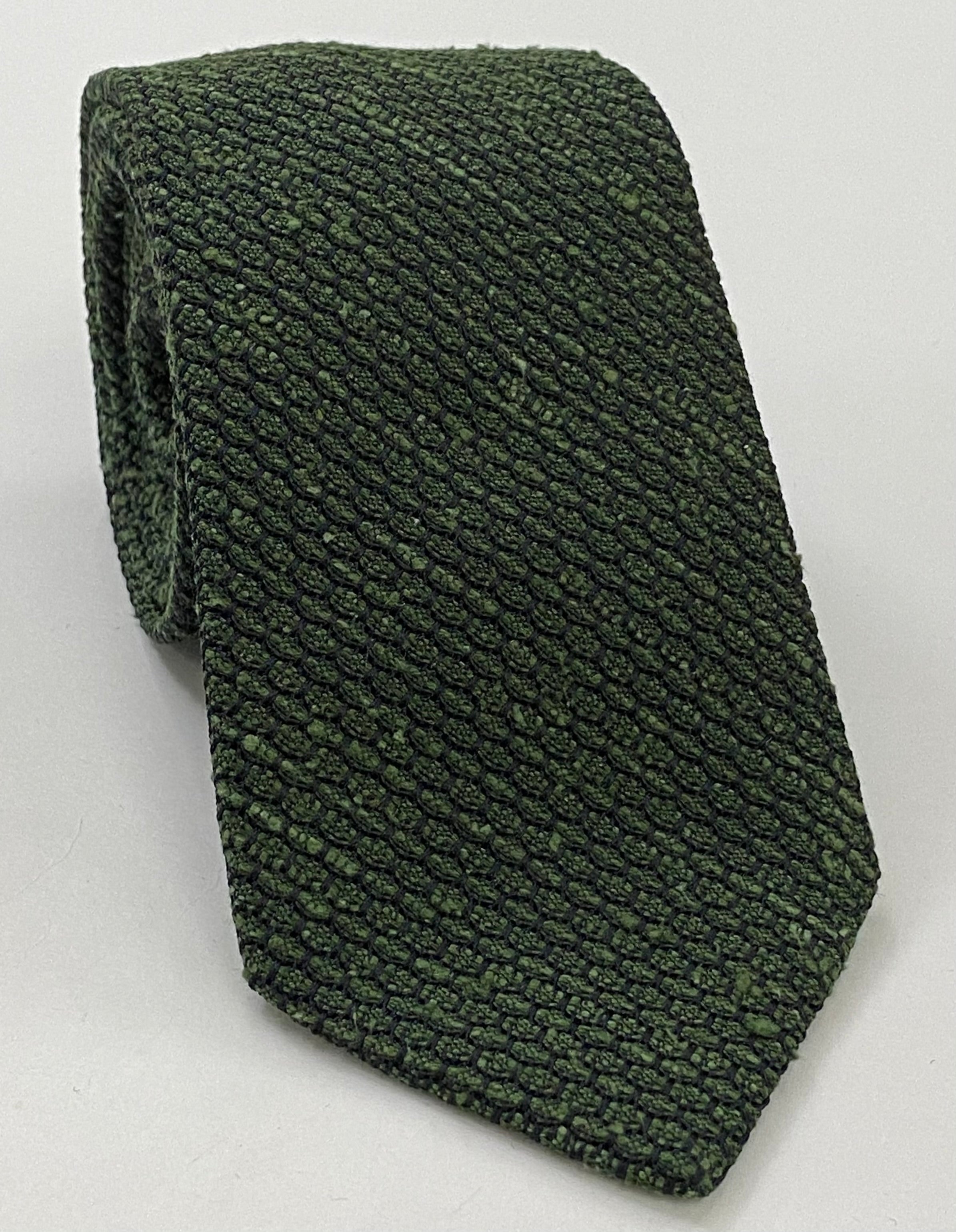 다크 올리브 그린 샨퉁 그레나딘 그로사 실크 타이 SHGT-10