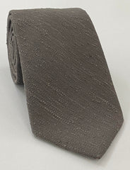 Charcoal Gray Shantung Solid Silk Tie SHSOT-3