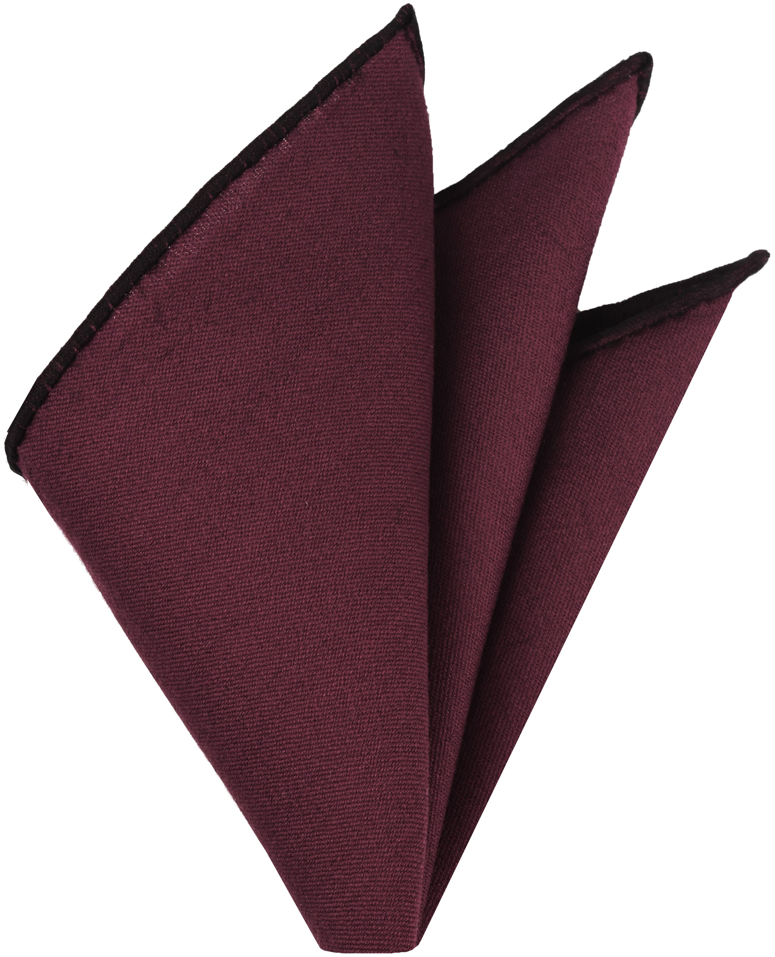 다크 레드 솔리드 울 포켓 스퀘어 #VPS-12