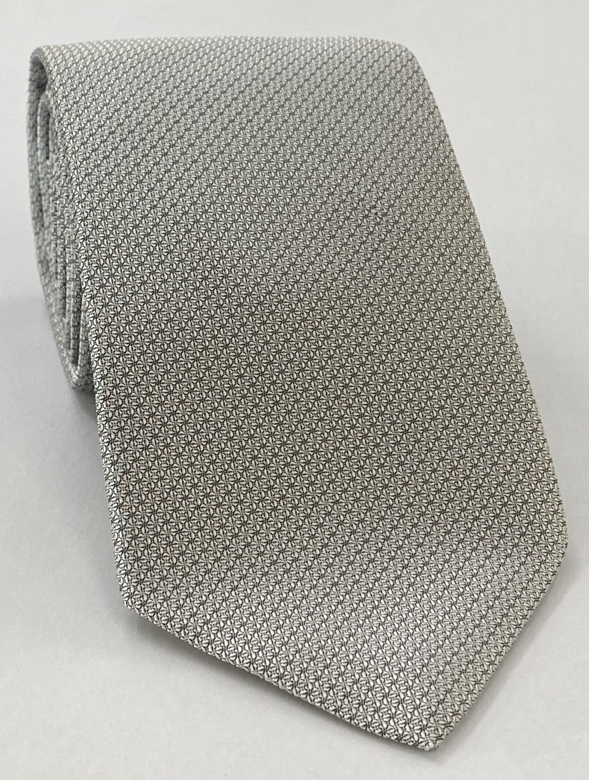 シルバー&ブラック フォーマル/ウェディング シルクネクタイ WDT-22