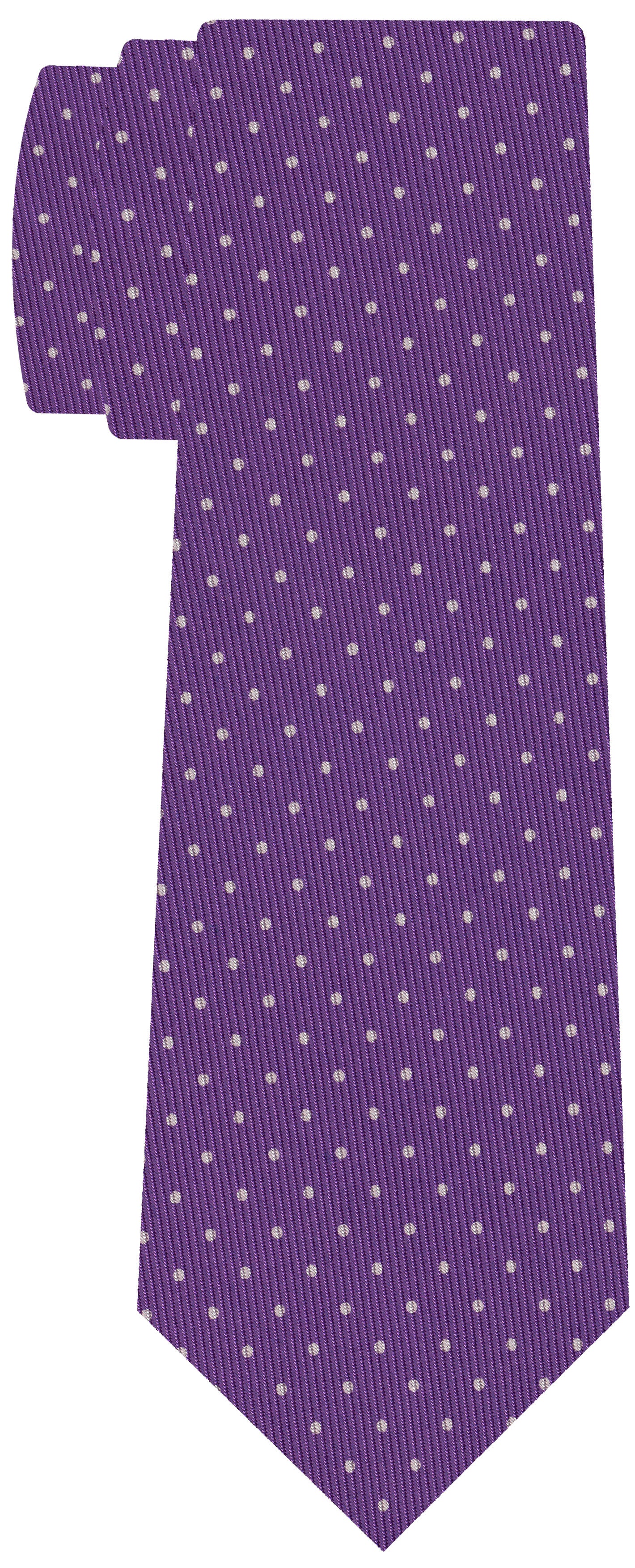 マゼンタプリント ピンドット シルクタイ MCPDT-30(オフホワイト)