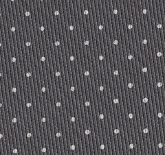 Off-White on Charcoal Gray Print Pin Dot Silk Tie MCPDT-31