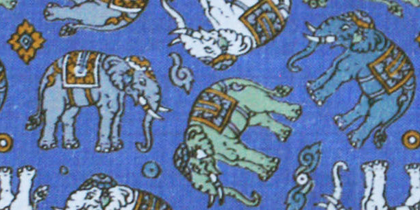 Thai printed-silk pocket-square