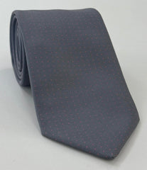 Light Pink on Charcoal Gray Macclesfield Printed Silk Tie MCPDT-18