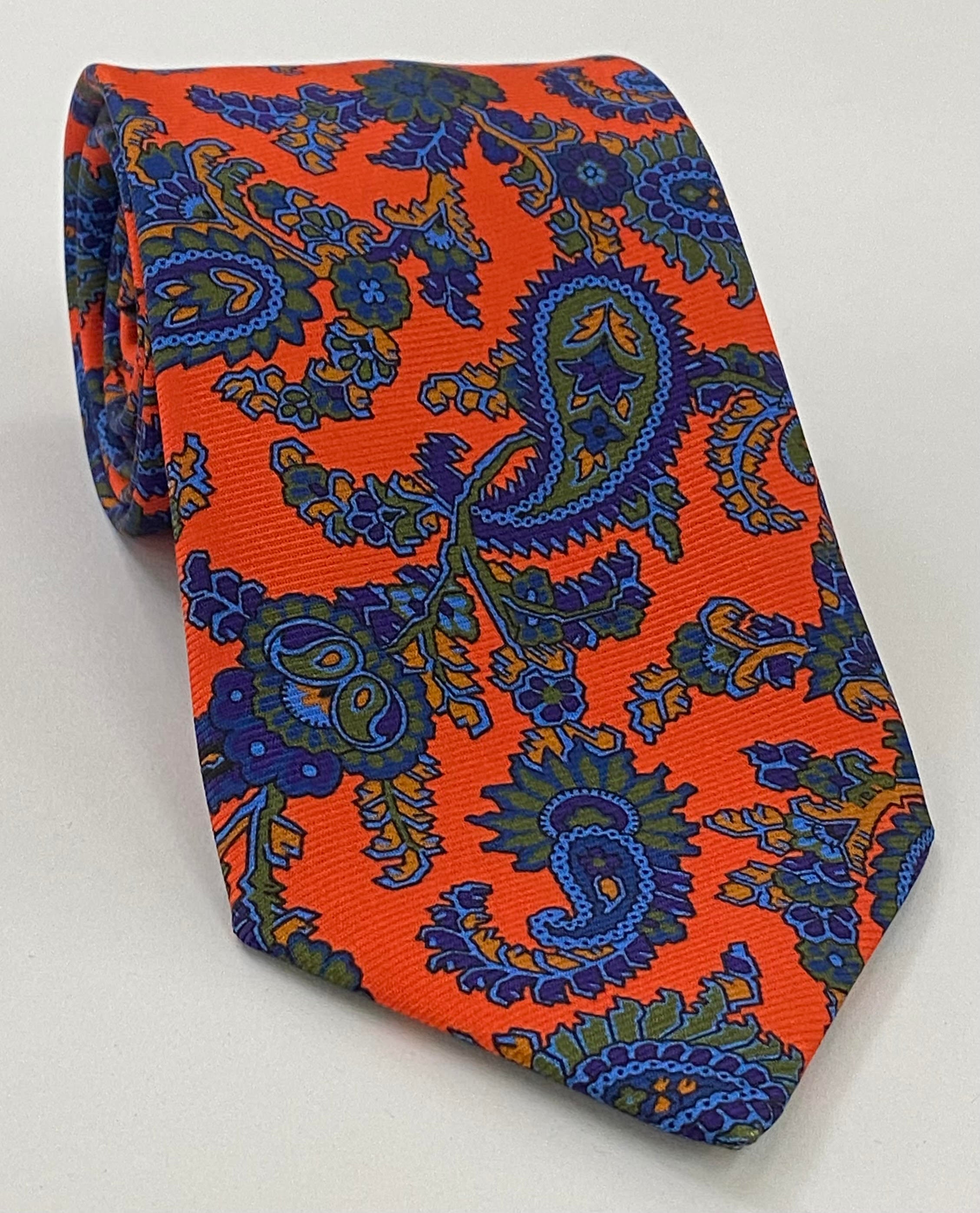 Macclesfield Modern Madder Printed Silk Tie MMPT-203