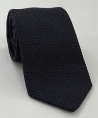 Midnight Blue Cashmere/Silk Grenadine Grossa Silk Tie SCGGT-2