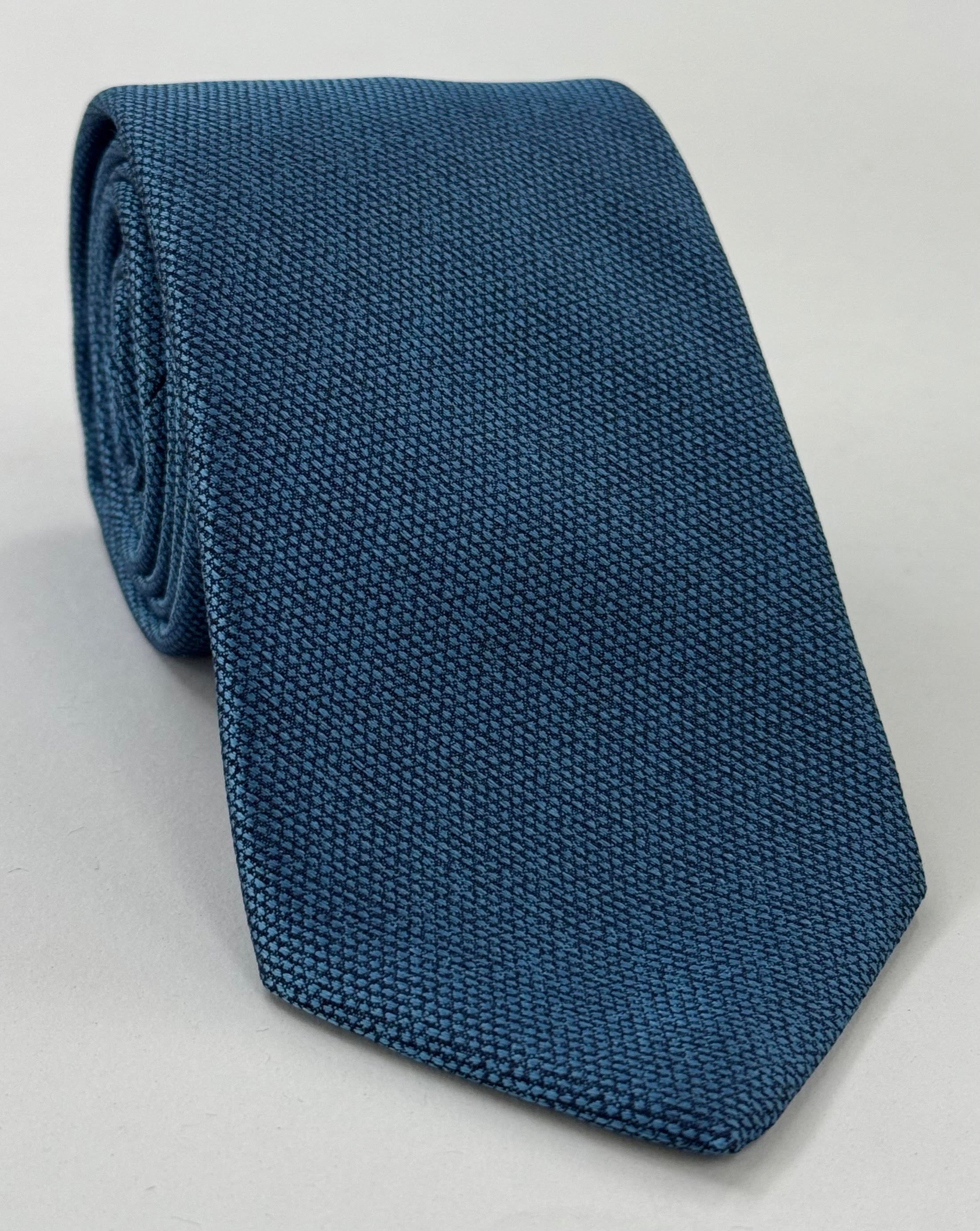 스틸 블루 뽕나무 직조 실크 타이 MWT-3