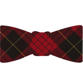 タータン柄シルク蝶ネクタイ