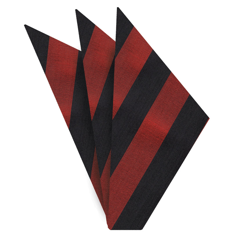 타이 스트라이프 실크 포켓 스퀘어