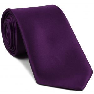 サテン無地のシルクネクタイ（英国スタイル）