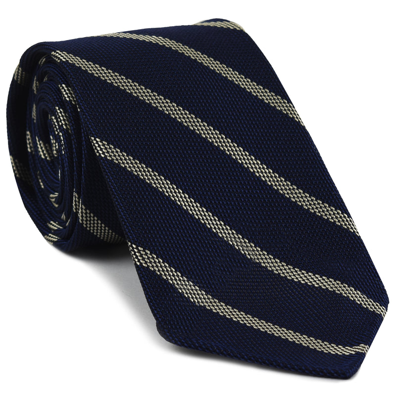 グレナディン・フィナ シングルストライプ シルクネクタイ