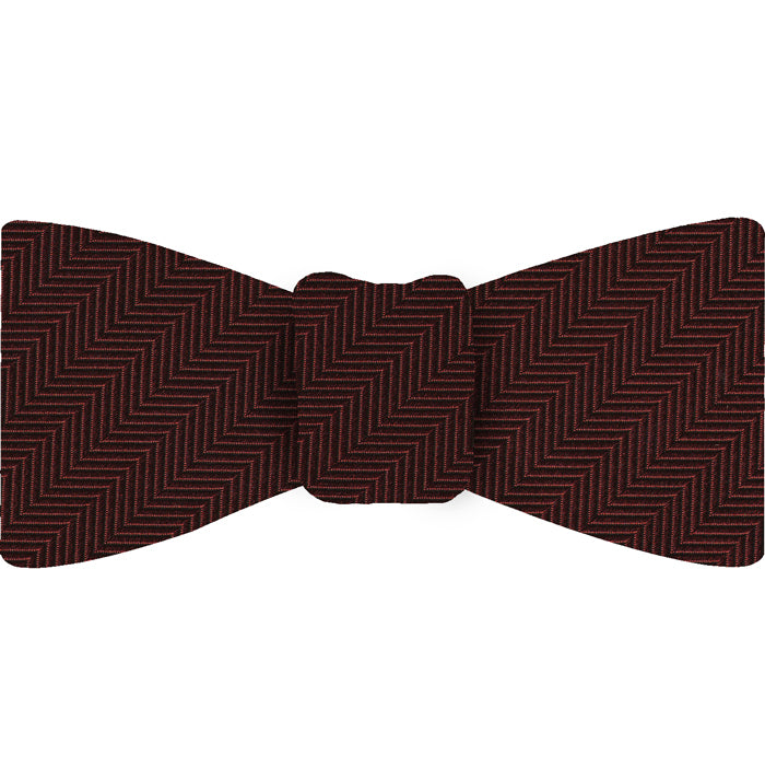 ヘリンボーン柄シルク蝶ネクタイ