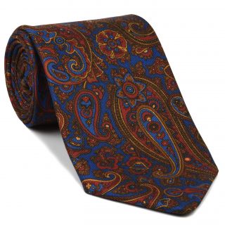 マダー柄のシルクネクタイ